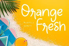 Orange Fresh Handwritten Playful Font