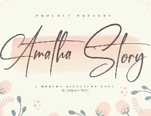 Amatha Story Modern Signature Font