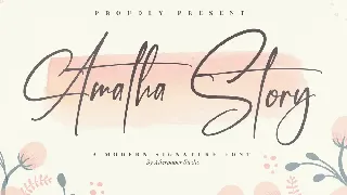 Amatha Story Modern Signature Font