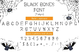 Black Bones Halloween Font