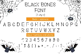 Black Bones Halloween Font