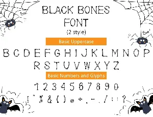 Black Bones Halloween Font