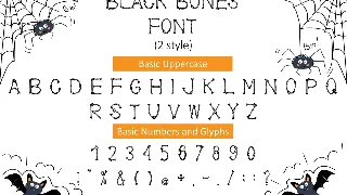 Black Bones Halloween Font