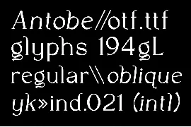 Antobe - Modern Serif font