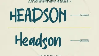 Headson | Display Typeface font