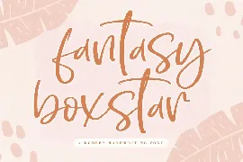 Fantasy Boxstar Handwriting Font