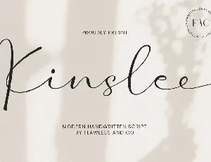 Kinslee font