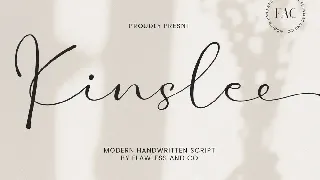 Kinslee font