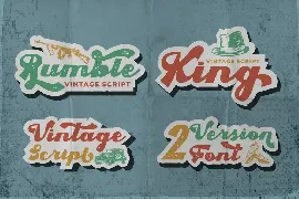 Rumble King - Vintage Script Font