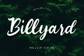 Billyard Modern Script Font