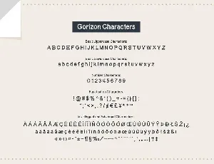 Gorizon Sans Serif Font