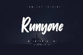 Runyone - Handbrush Font