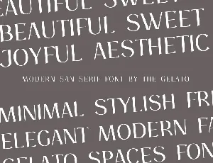 Gelato Spaces Sans Serif Font