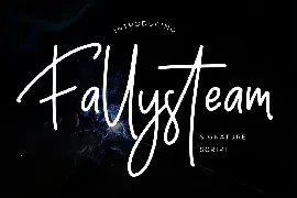 Fallysteam Signature Script Font