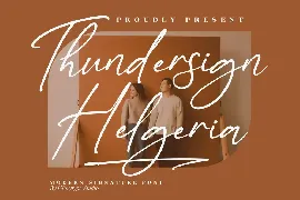 Thundersign Helgeria Modern Signature Font