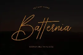 Batternia Handwritten Typeface font