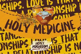 Honey Mushroom - Another Display Cartoon font