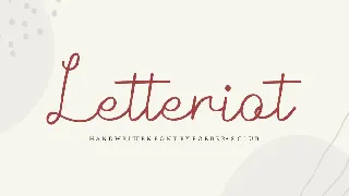 Letteriot font