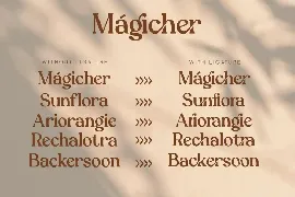 Magicher - Ligatures Connected Serif font