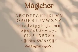 Magicher - Ligatures Connected Serif font