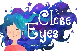 Close Eyes Playful Display Font