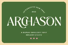 Archason - Modern Display Sans Serif font