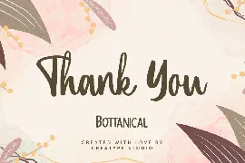 Bottanical Brush Script font