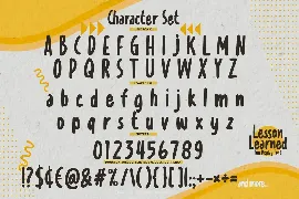 Lesson Learned - Fun Display Font