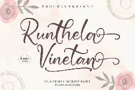 Runthela Vinetan Script Font