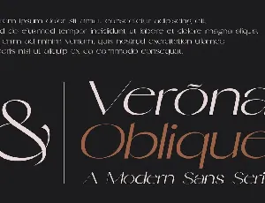 Verona - A Modern Sans Serif Font