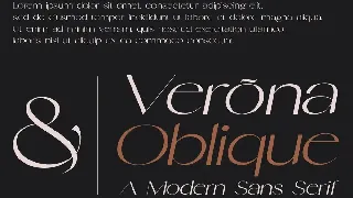 Verona - A Modern Sans Serif Font