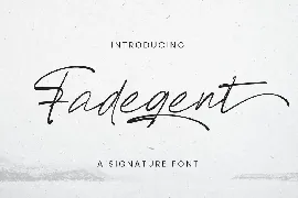 Fadegent Signature font