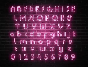 Komplex - Modern sans serif with neon effect font