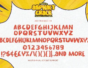 Asphalt Crack - Distressed Cartoon Typeface font