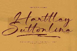 Harttley Suttonline Handbrush Signature Font