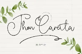 Jhon Caretta | A Monoline Script Font