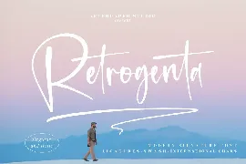 Retrogenta Modern Signature Font