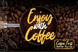 Coffee First - Handwritten Brush Font