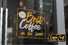 Coffee First - Handwritten Brush Font