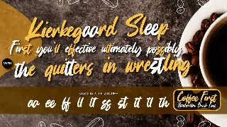 Coffee First - Handwritten Brush Font