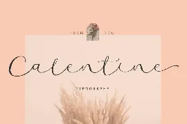 Calentine font