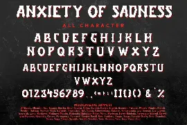 Anxiety Of Sadness - Blackletter Display Font