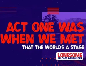 Lonesome - All Caps Brush Font