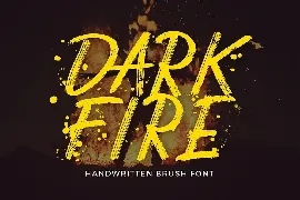 Dark Fire Brush Font