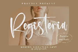 Registeria Modern Signature Font