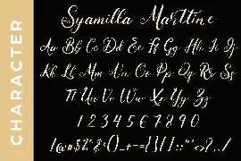 Syamilla Marttine An Elegant Calligraphy Font