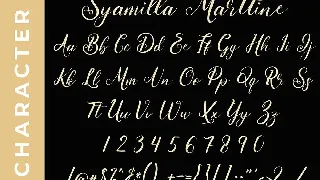 Syamilla Marttine An Elegant Calligraphy Font