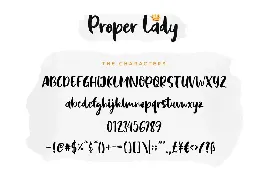 Proper Lady font