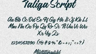 Taliga Script font