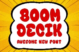 Boom Decik - a Cartoon Font